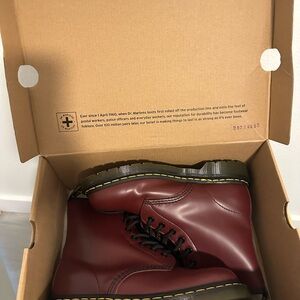 Dr. Martens Women’s Red Leather Boots